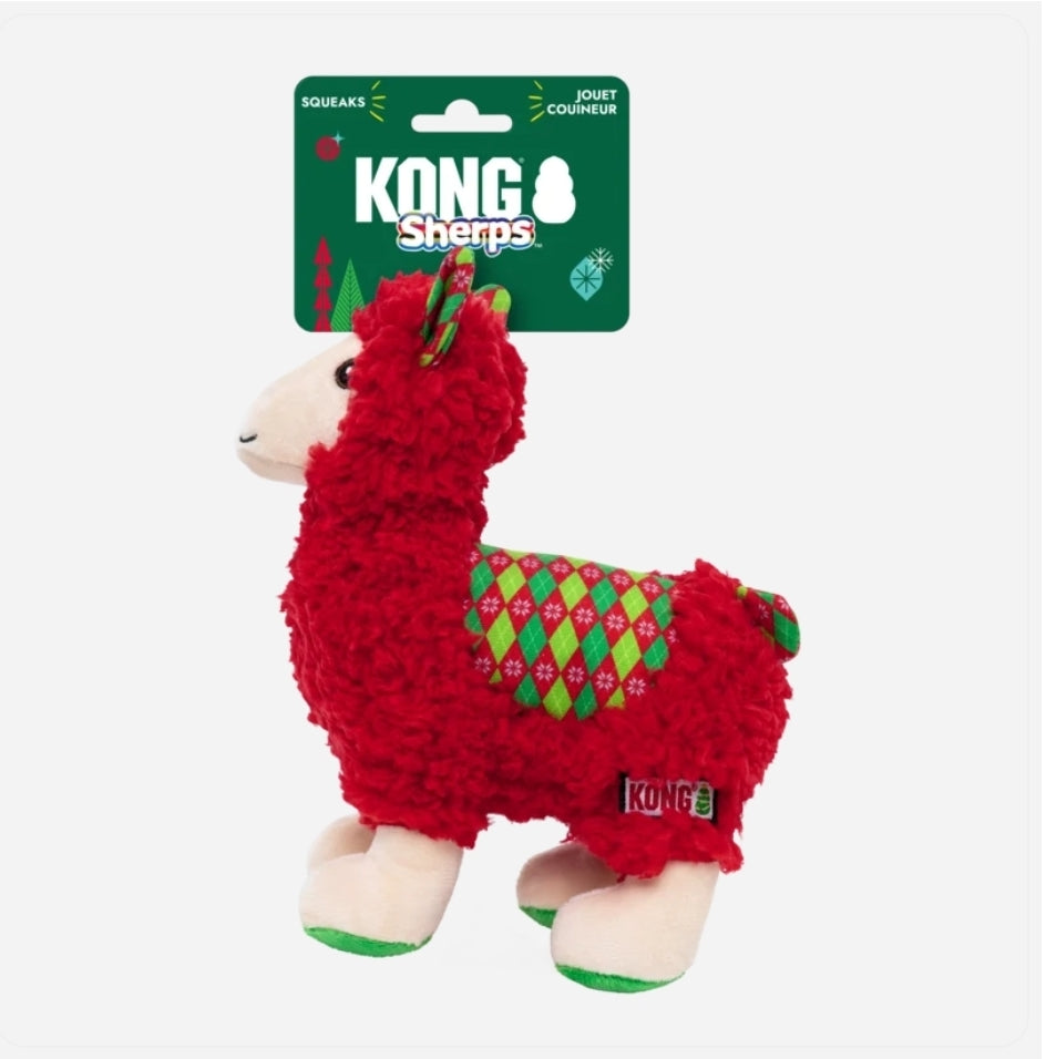 KONG Holiday Sherps Llama Red Medium