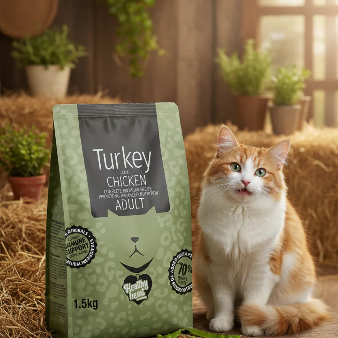 Naturesway grainfree adult cat 70% turkey and chicken 1.5kg