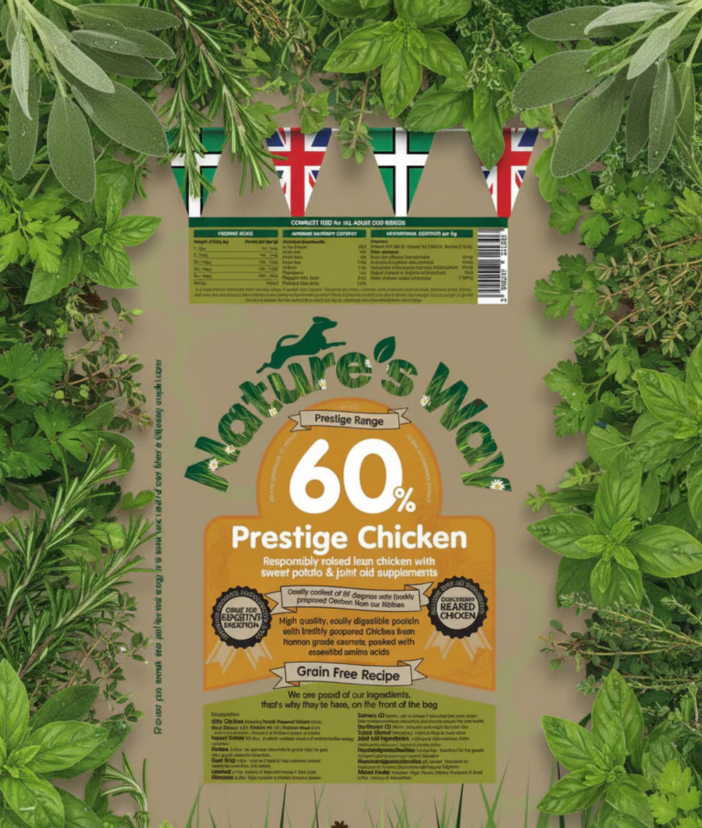 Naturesway prestige 60% chicken grainfree adult dog recipe 2kg