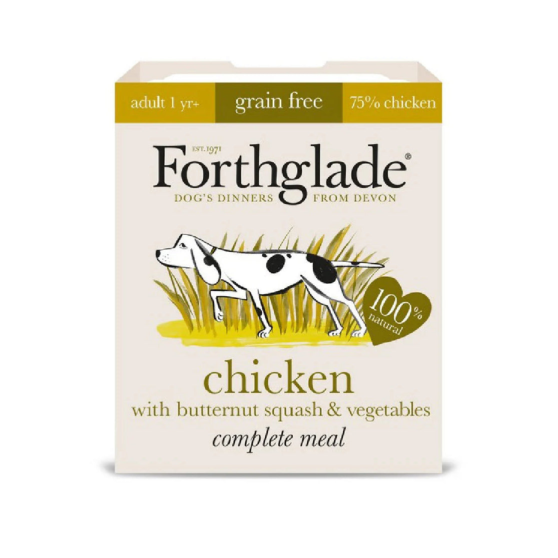 Forthglade chicken with butternut squash and vegetables adult wet dog food 395g