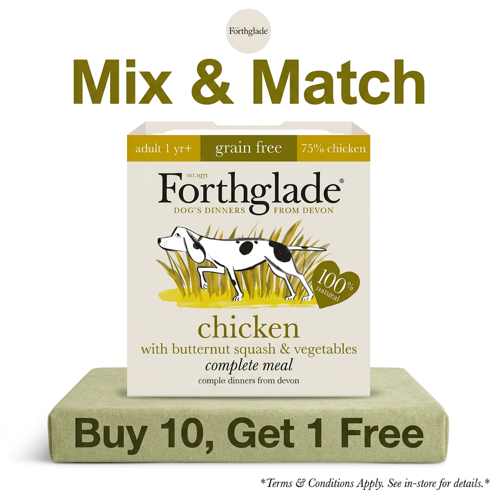 Forthglade chicken with butternut squash and vegetables adult wet dog food 395g