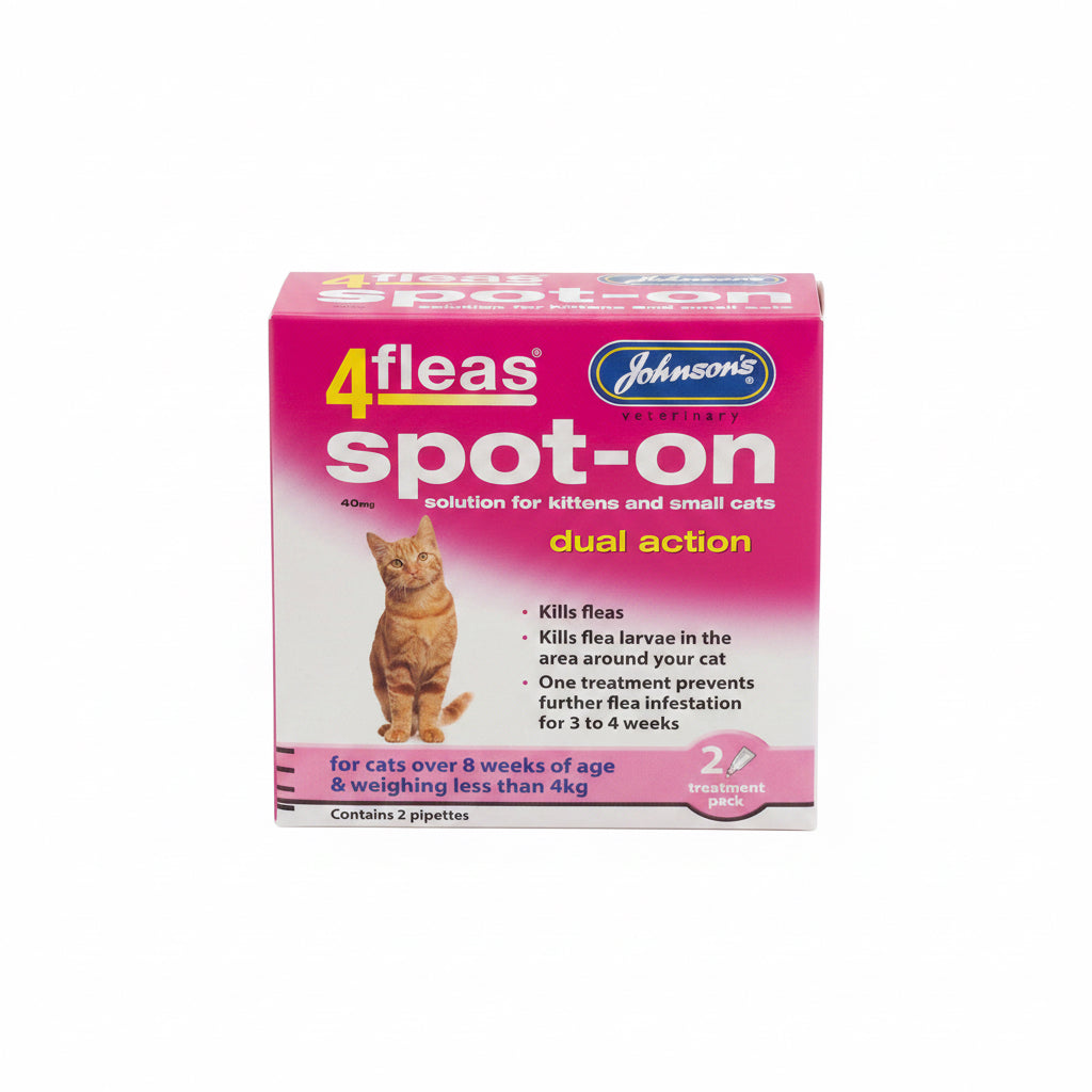 Johnson’s 4fleas spot on for kittens and cats weighing upto 4kg
