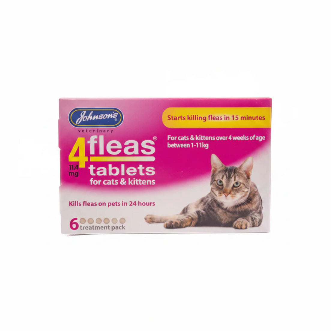 Johnson’s 4fleas cat flea tablets for cats and kittens (6pack)
