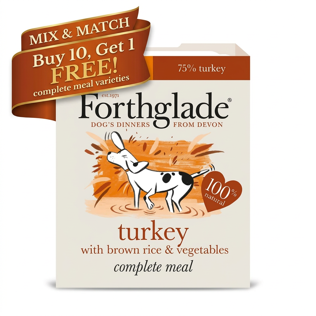 Forthglade Comp Meal
Adult Turkey with Brown Rice Veg 395g