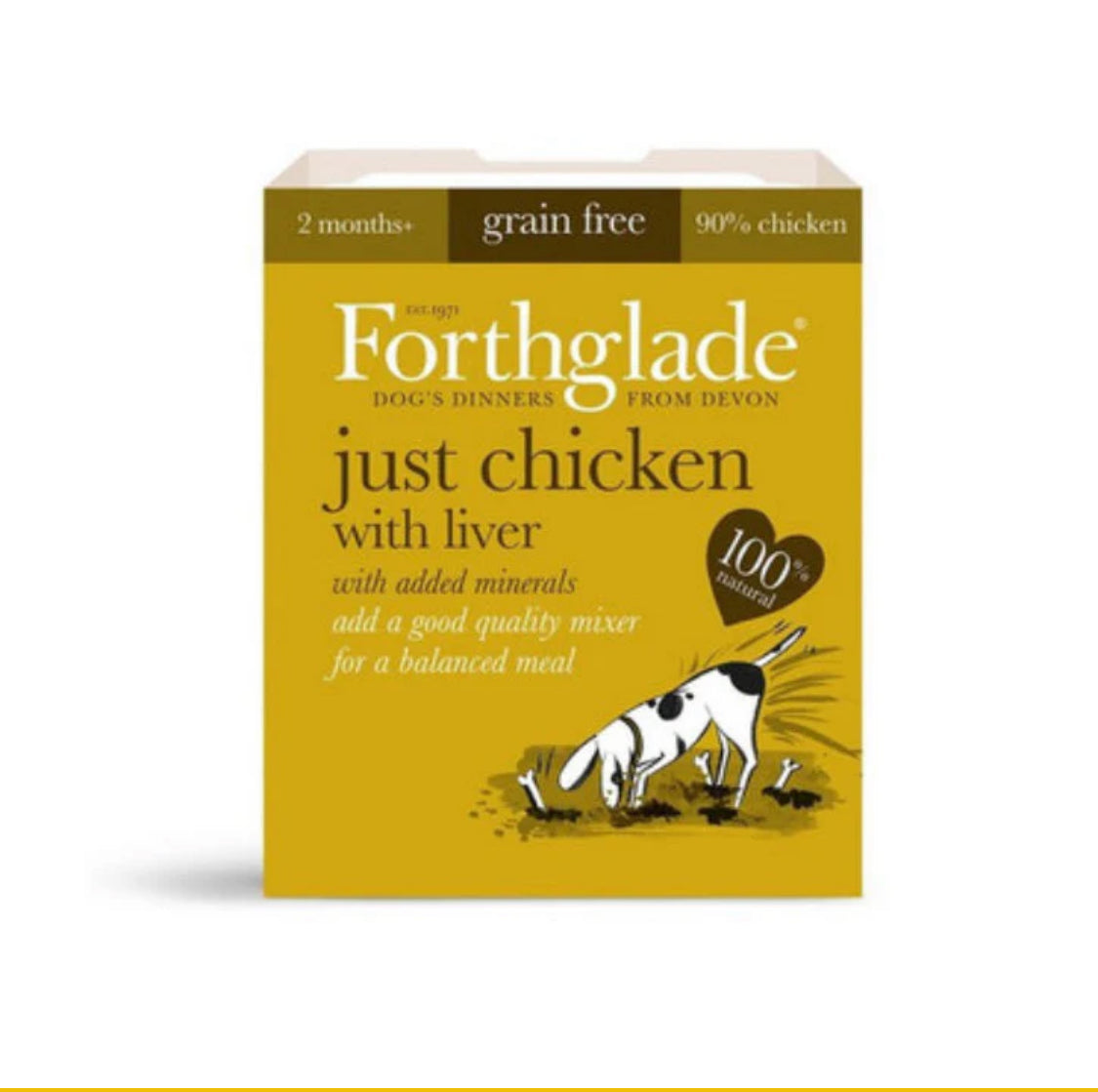 forthglade just chicken with liver 395g wet food (2months+)