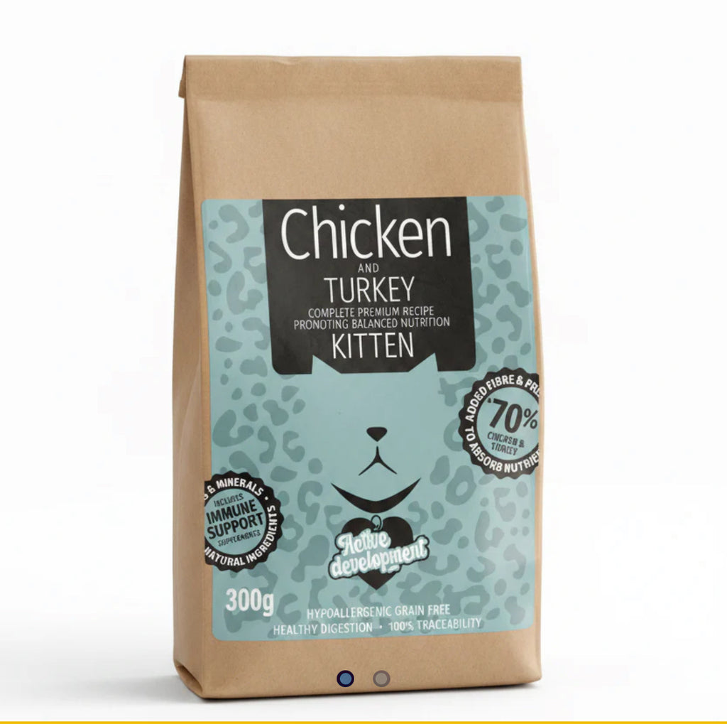 Naturesway grainfree 70% chicken and turkey kitten food 300g