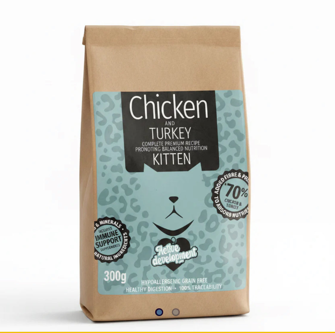 Naturesway grainfree 70% chicken and turkey kitten food 300g