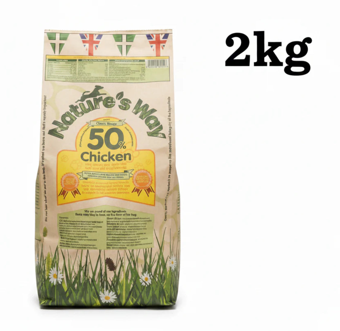 Naturesway chicken 50% and rice adult dog food 2kg