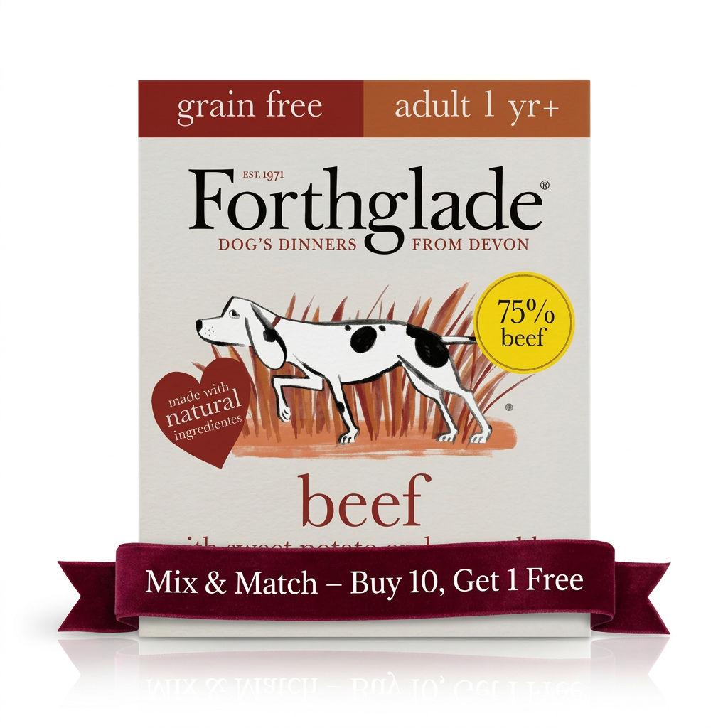 Forthglade beef with sweet potato and vegetable adult dog wet food 395g