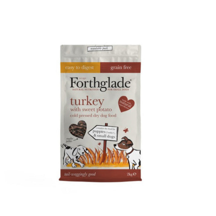 Forthglade Natural Dry Cold Pressed Small Dog
Turkey Grain Free 2kg