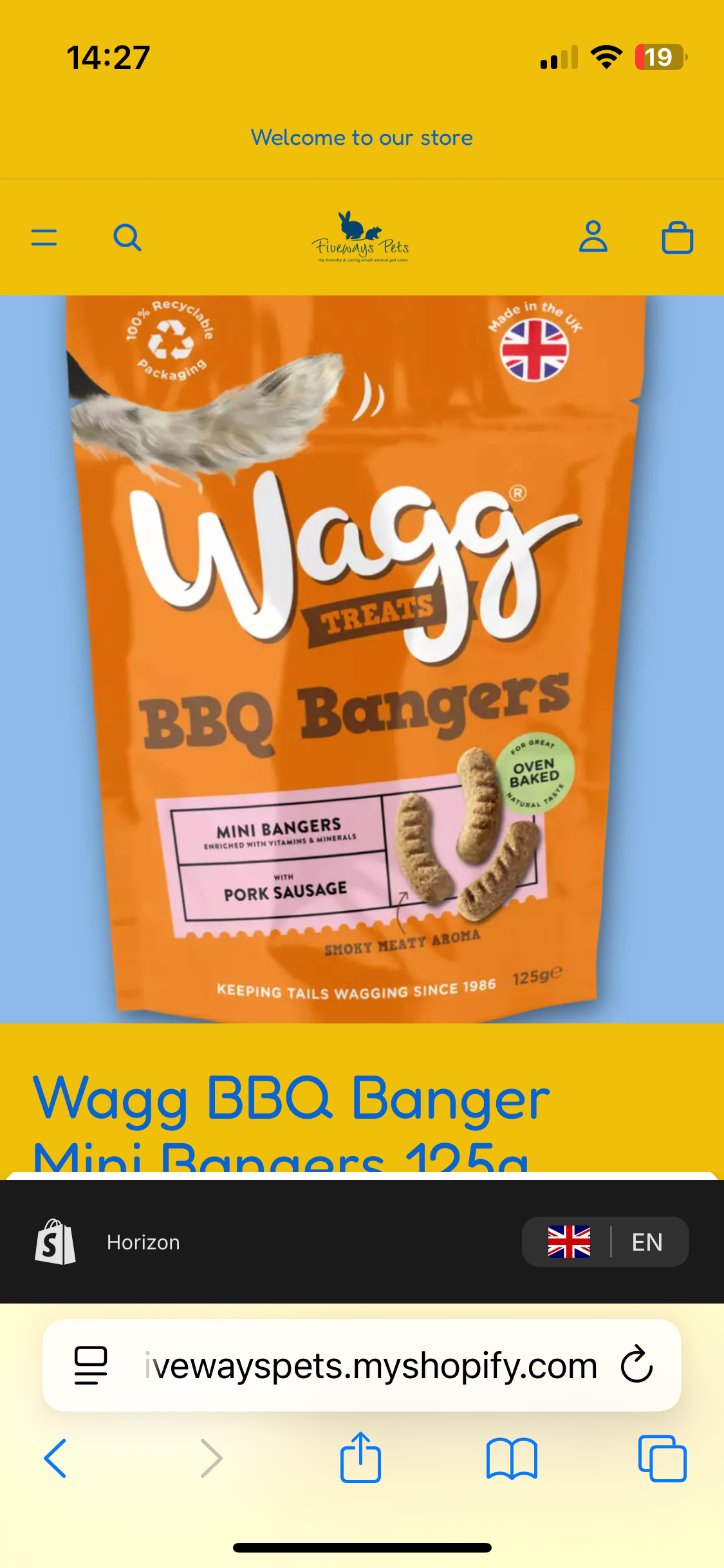 Wagg BBQ Banger Mini Bangers 125g