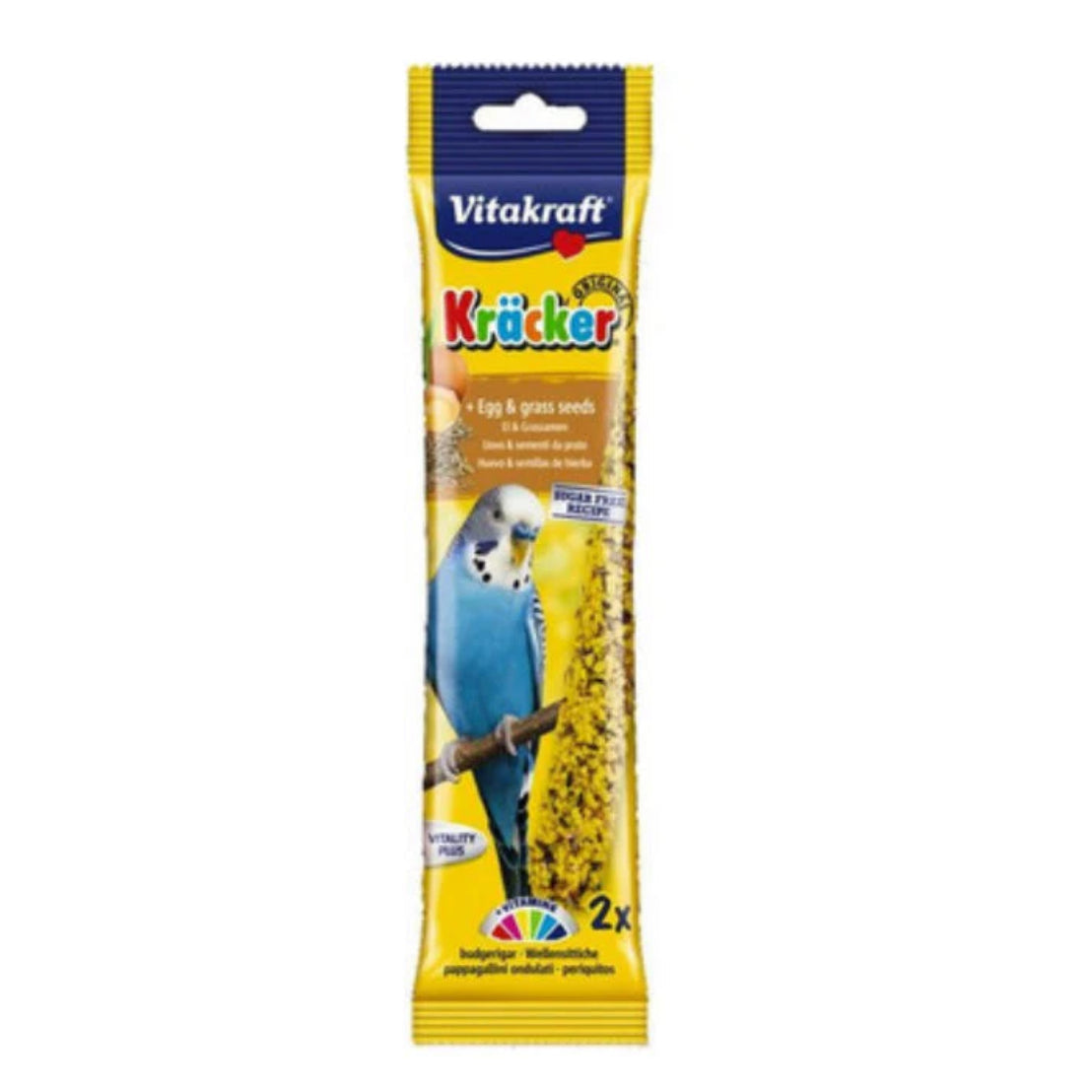 Vitakraft Kracker Original Egg Grass Seeds Budgie Treat Sticks