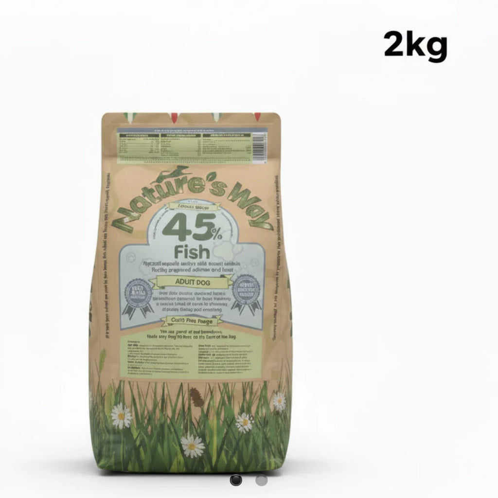 Naturesway 45% fish and potato grain free adult dog food 2kg (itch-eeze recipe)