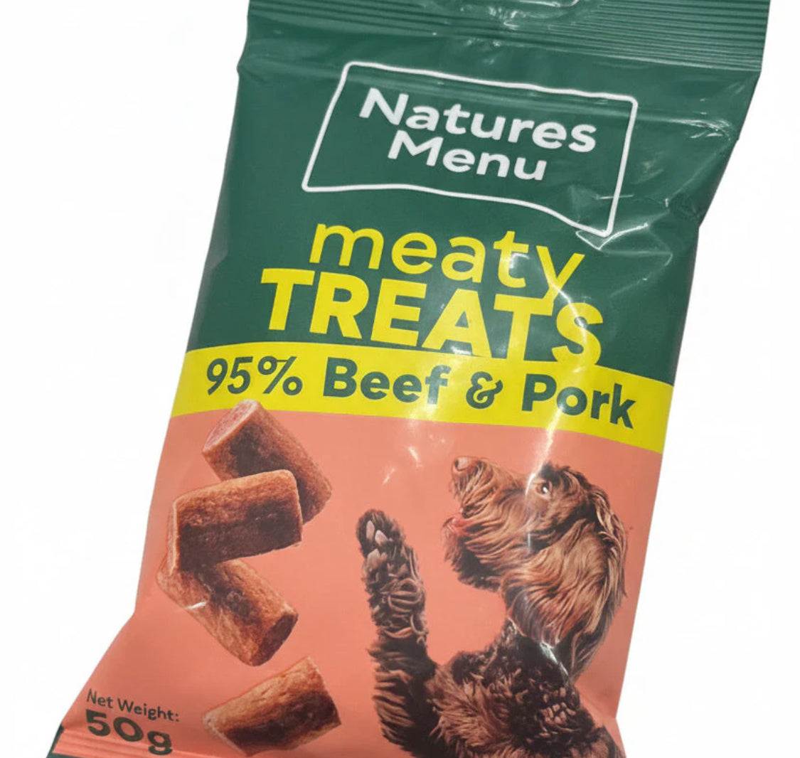 Natures Menu Beef & Pork Treats 50g