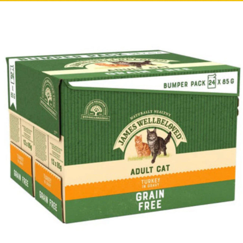 Wellbeloved cat turkey grainfree pouches in gravy 24x85g