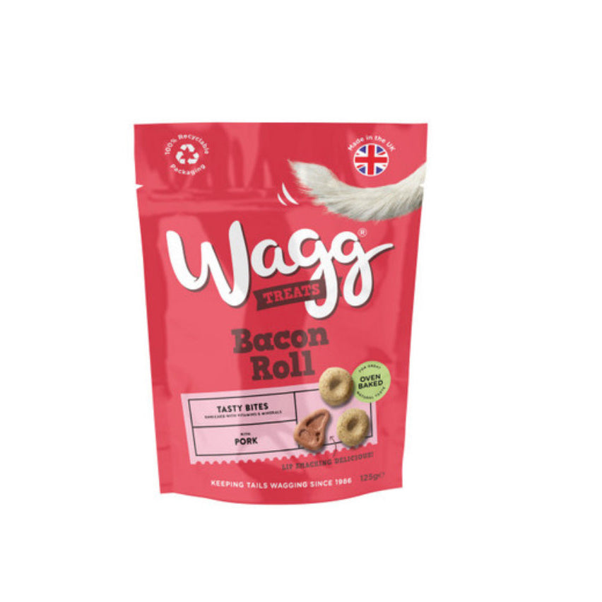 Wagg Bacon Roll Treats 125g