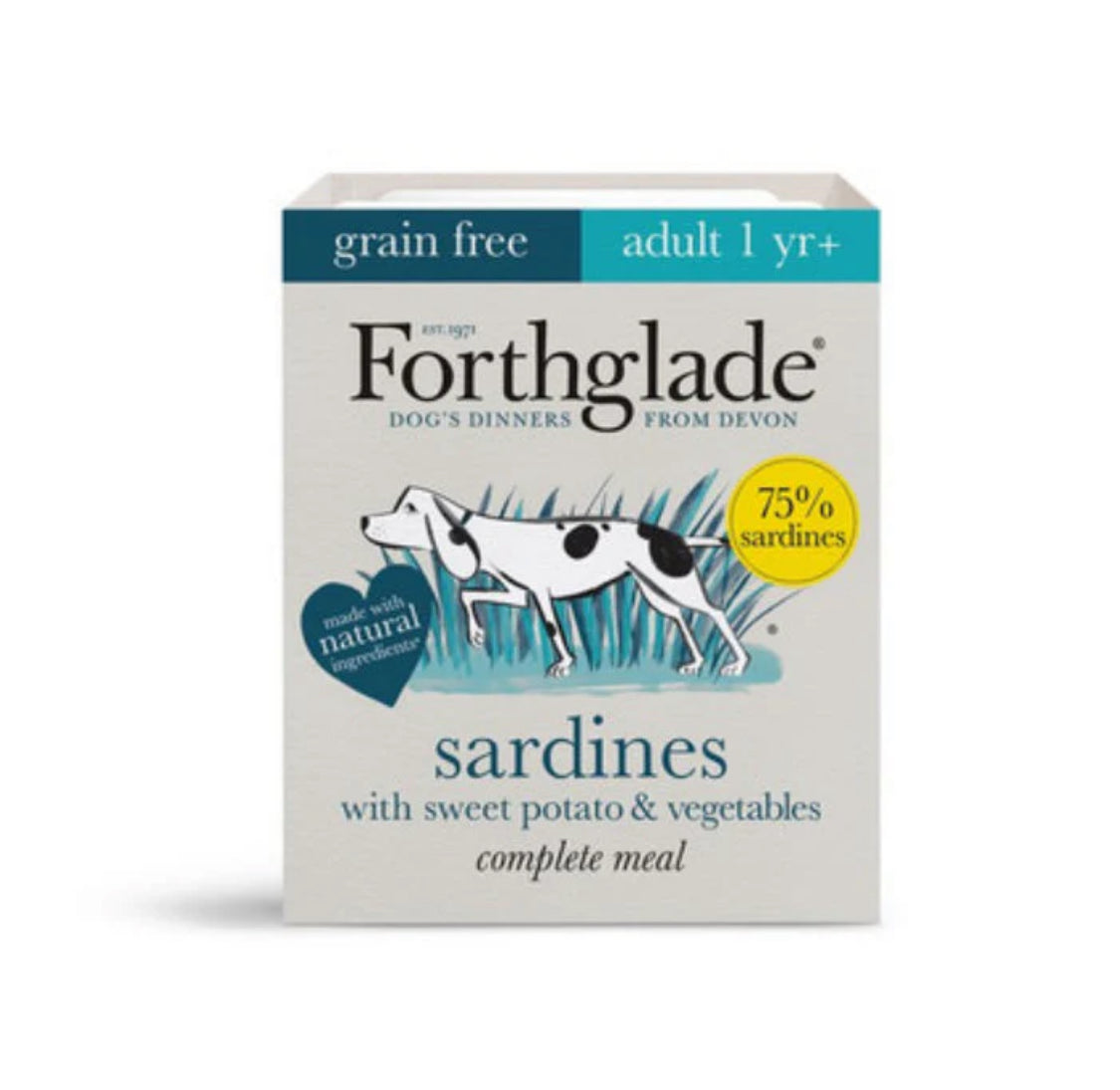 Forthglade sardines with sweet potato and vegetables