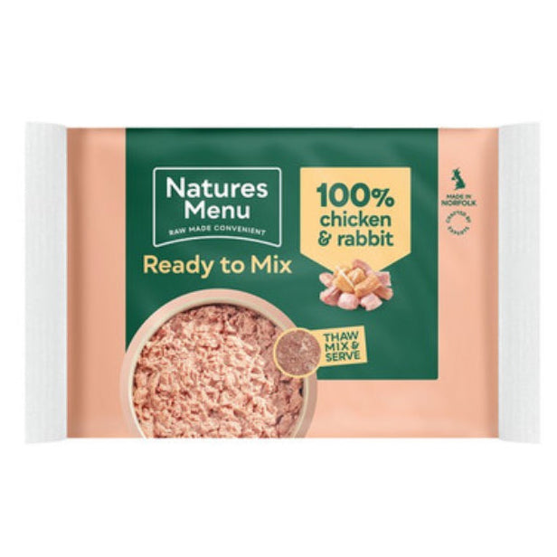 Natures Menu Frozen
Chicken and Rabbit
Mince 400g
