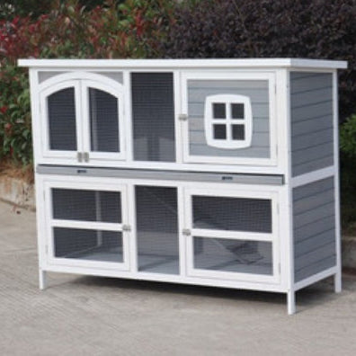 Harrisons Ravenglass Double Rabbit Hutch
Soft Grey
150x60x116cm