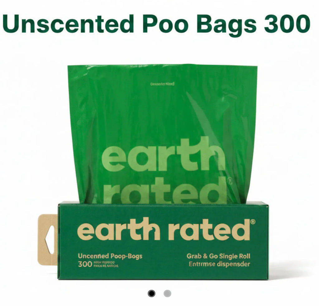 Earth Rated Unscented Poo Bags 300 bags on a roll