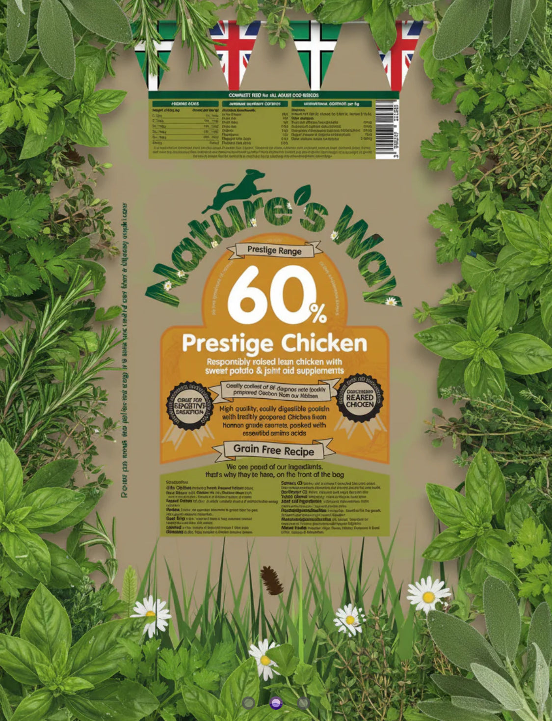 Naturesway prestige 60% grainfree chicken adult dog food 10kg