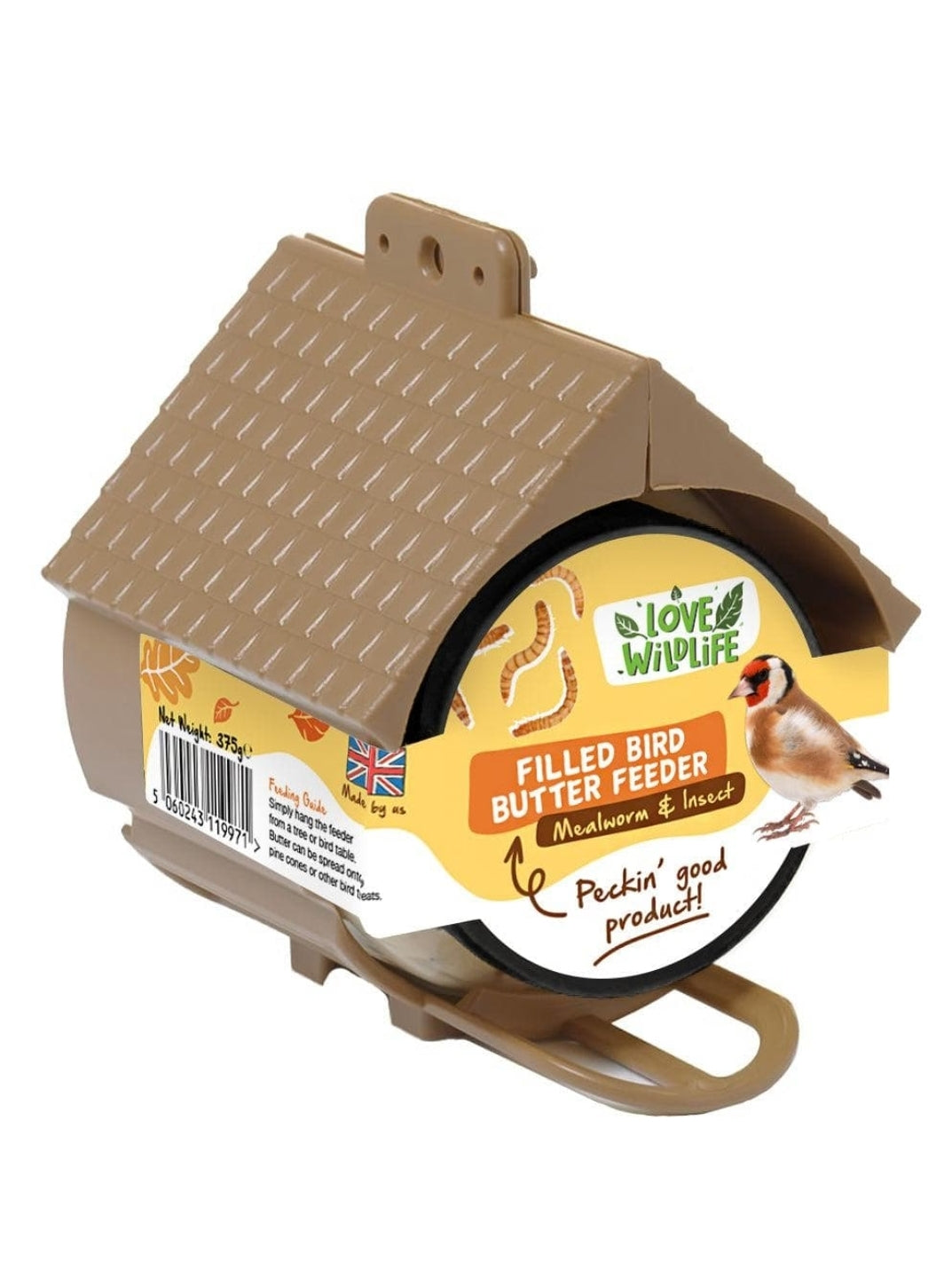 Natures Grub Love Wildlife Bird Butter Filled Feeder (Mealworm & Insect)