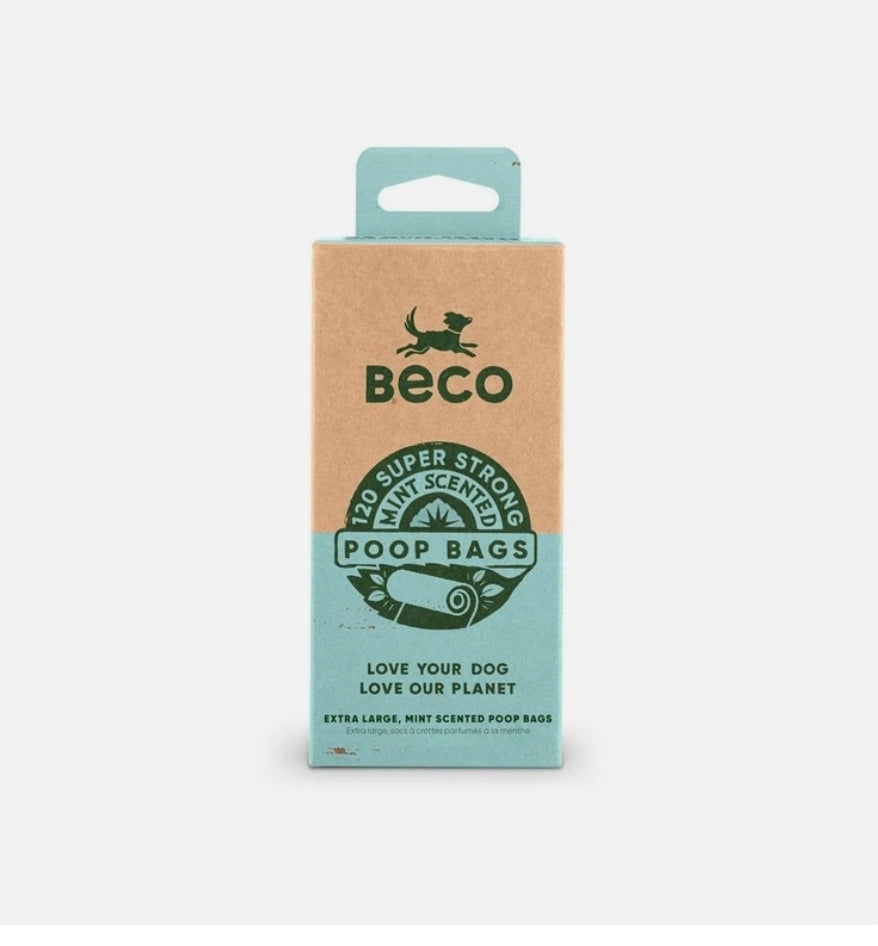 Beco Mint Scented Recycled Poop Bags x120 Pack