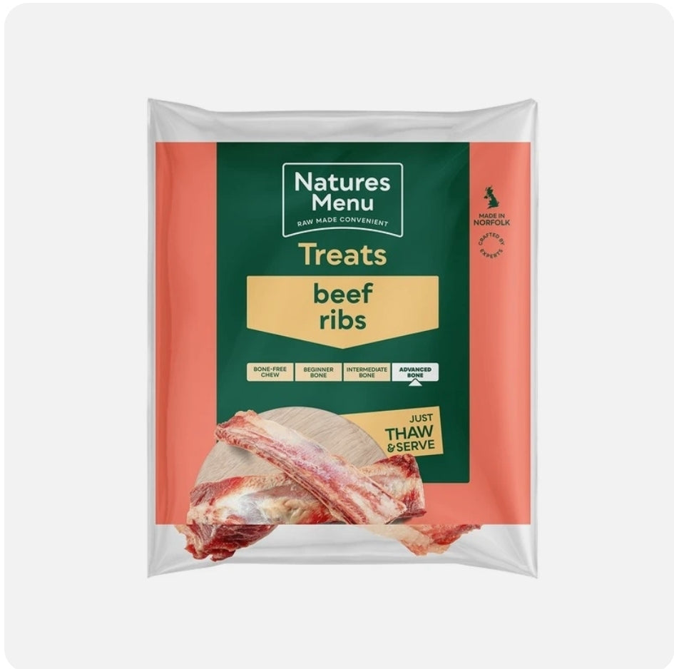 Natures Menu Frozen Raw Chews Beef Ribs 2Pcs